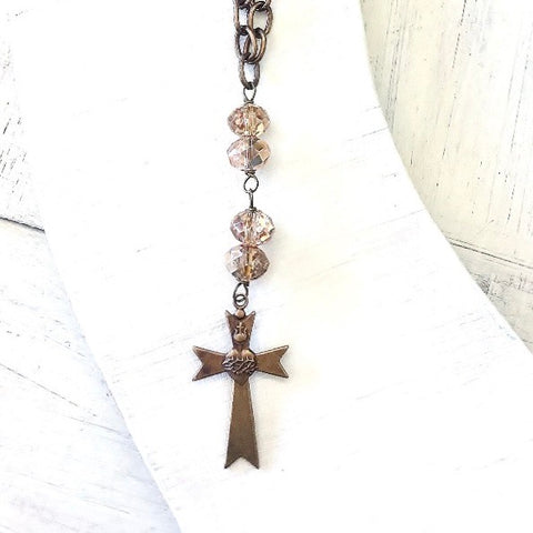 BELIEVER Vintage Cross Handmade Necklace