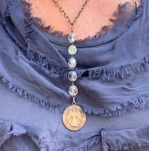 CRYSTAL GUARDIAN Angel Necklace