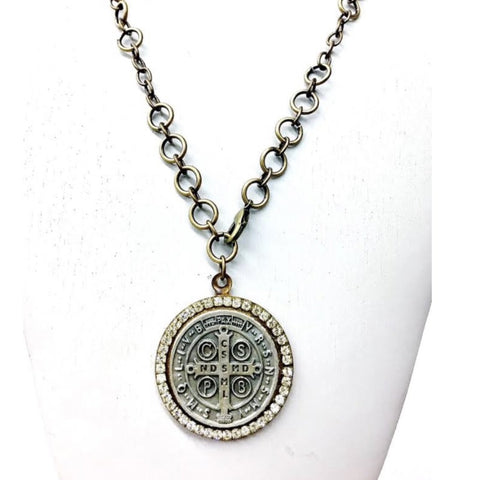 SAINT BENEDICT VINTAGE Medallion Reversible Necklace