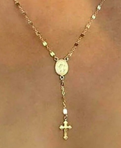 GRACE Long Cross Pendant Necklace