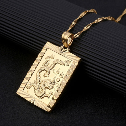 DRAGON Blessing Pendant Necklace & Good luck charm