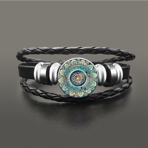 FLOWER OF LIFE Vintage Chakra Mandala Bracelet