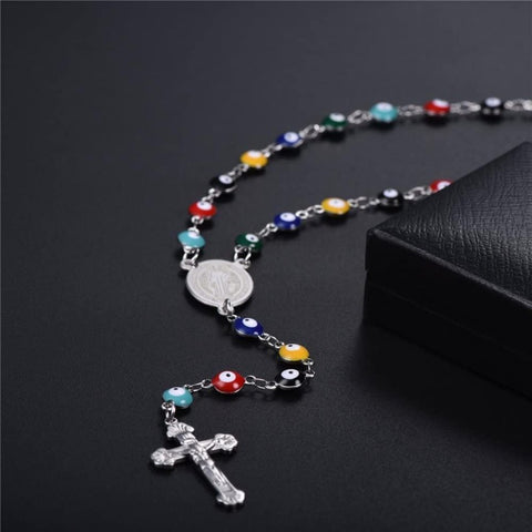 ANTONIA Rosary Bead Fashion Necklace