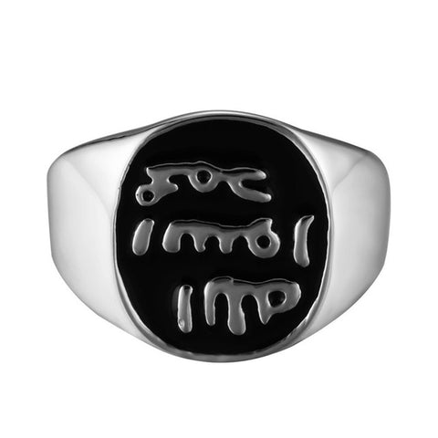 ALI Mens Stainless Steel Arabic Ring