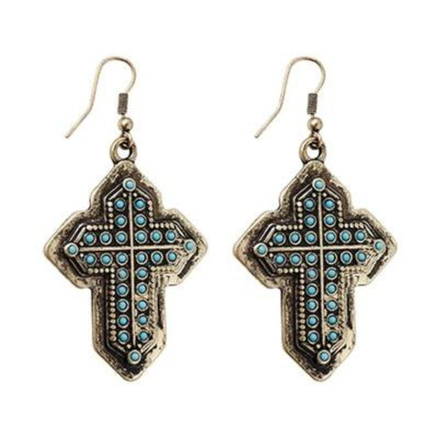 MAGDELENA Cross Motif Earrings