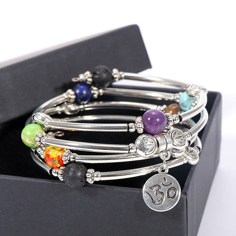 OM YOGI Charm Wrap style Bracelet