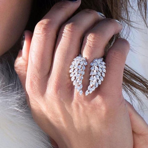 SERAPH Angel Wings CZ Ring