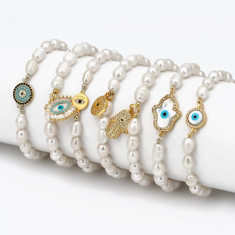 AMULET Evil Eye & Hamsa Protection Charm Bracelet