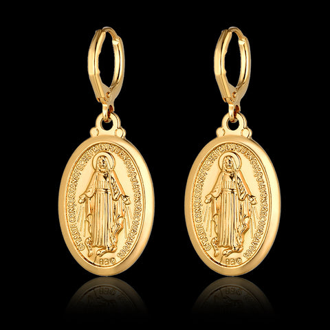 BLESSED Virgin Mary Drop Earrings