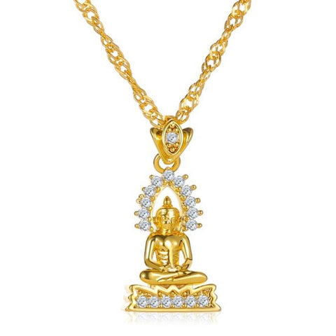 BUDDAH Meditation Pose Long Necklace