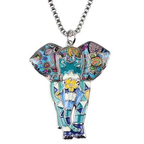 GAJA Enamel Elephant Necklace